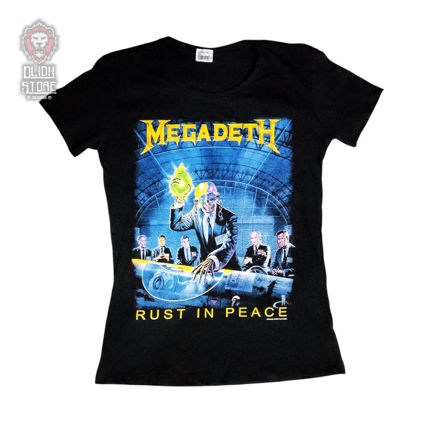 Camiseta negra unisex de Megadeath estampada, producto de DLion Store
