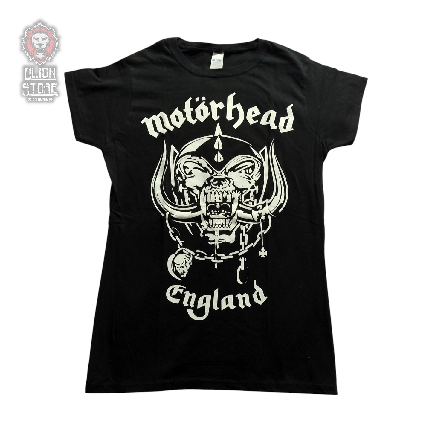 Camiseta negra estampada. Disponible en DLion Store.