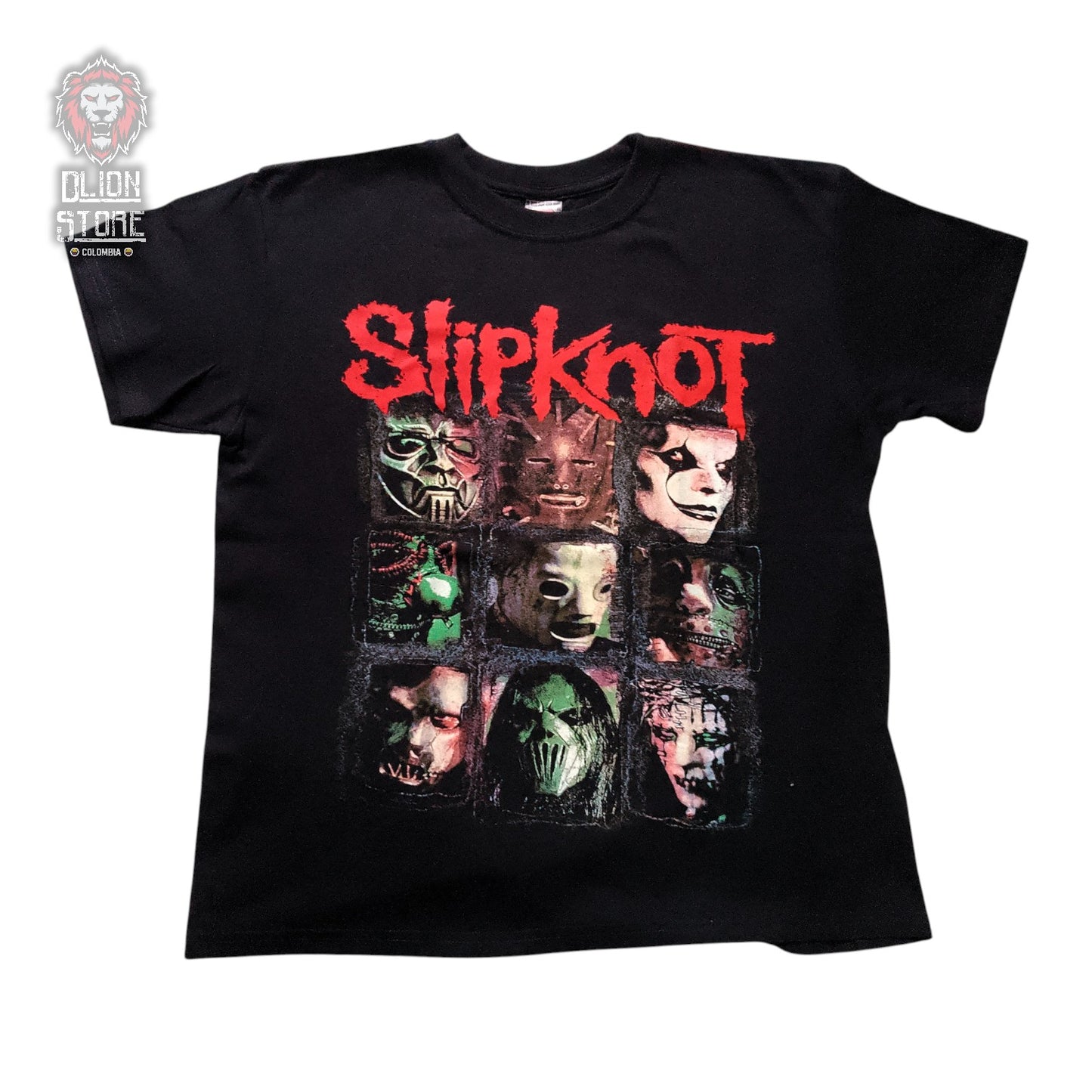Camiseta negra de Slipknot estampada, producto de DLion Store