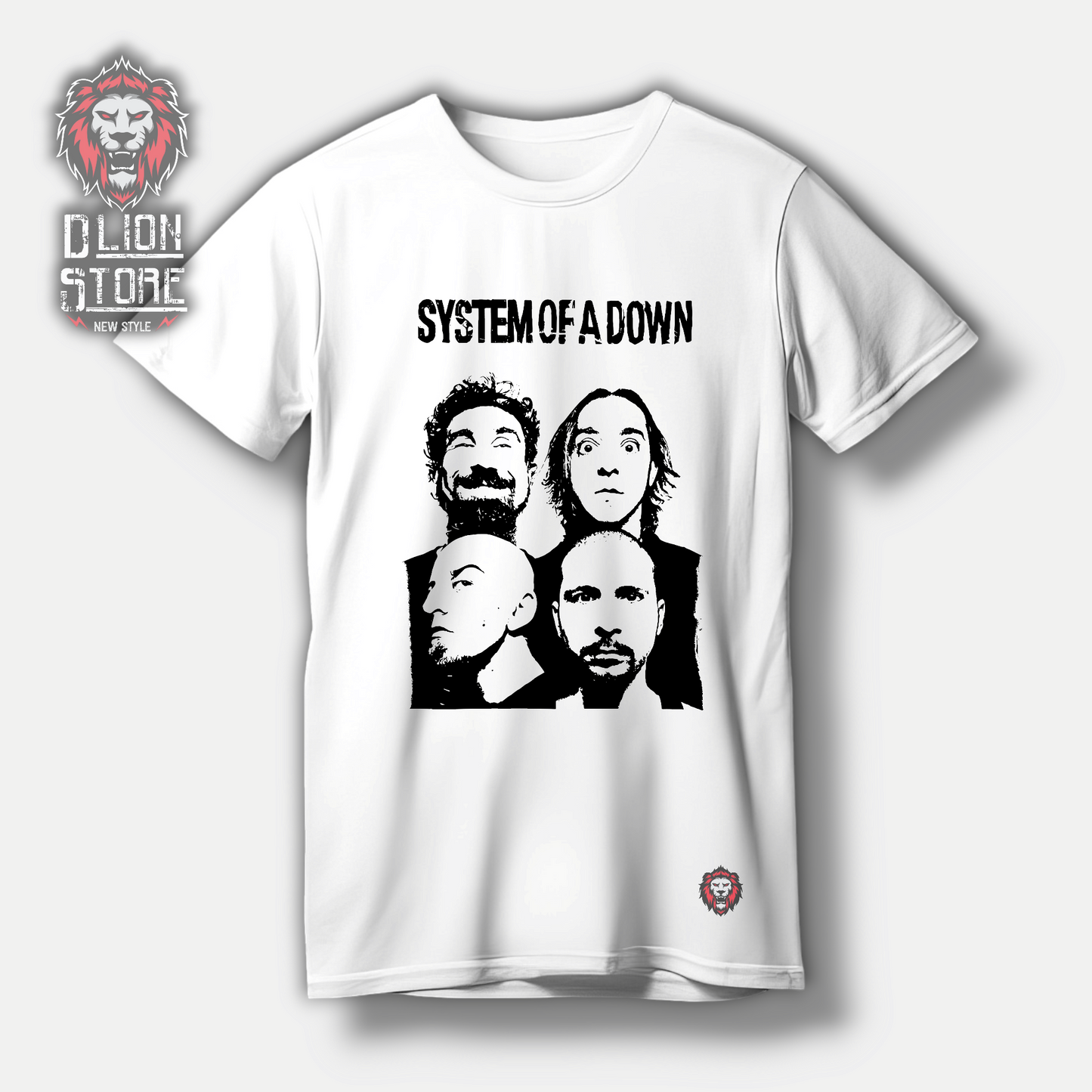 Camiseta Blanca estampada. Disponible en DLion Store.