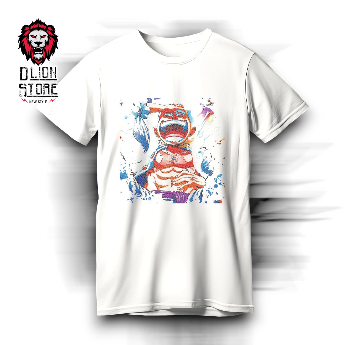 Camiseta Blanca estampada. Disponible en DLion Store.