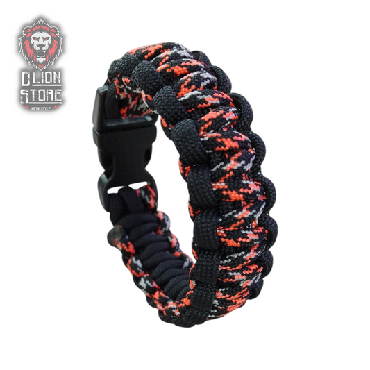 Pulsera Paracord Orange Ninja + Black