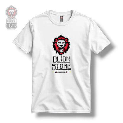 Camiseta Blanca estampada. Disponible en DLion Store.