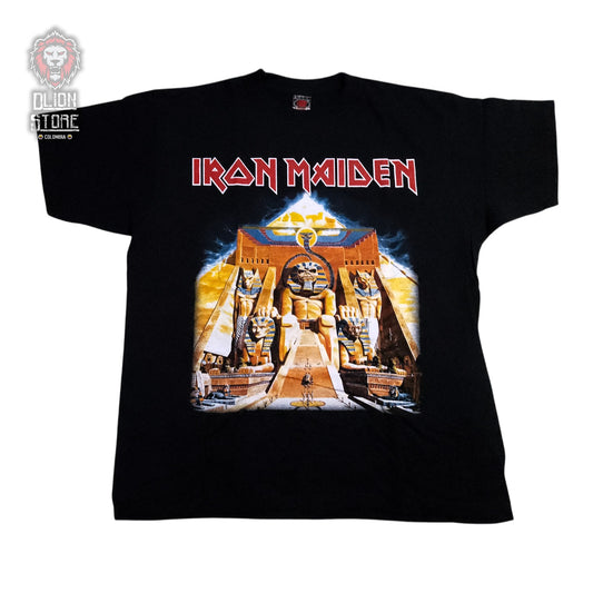 Camiseta negra unisex de Iron Maiden estampada, producto de DLion Store