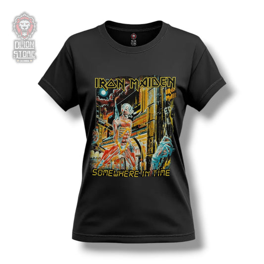 Camiseta Iron Maiden Negra Estampada Dama - DLion Store Colombia