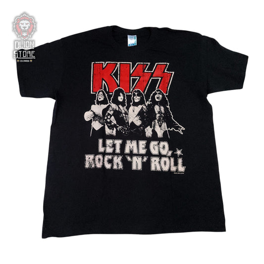 Camiseta negra unisex de Kiss estampada, producto de DLion Store