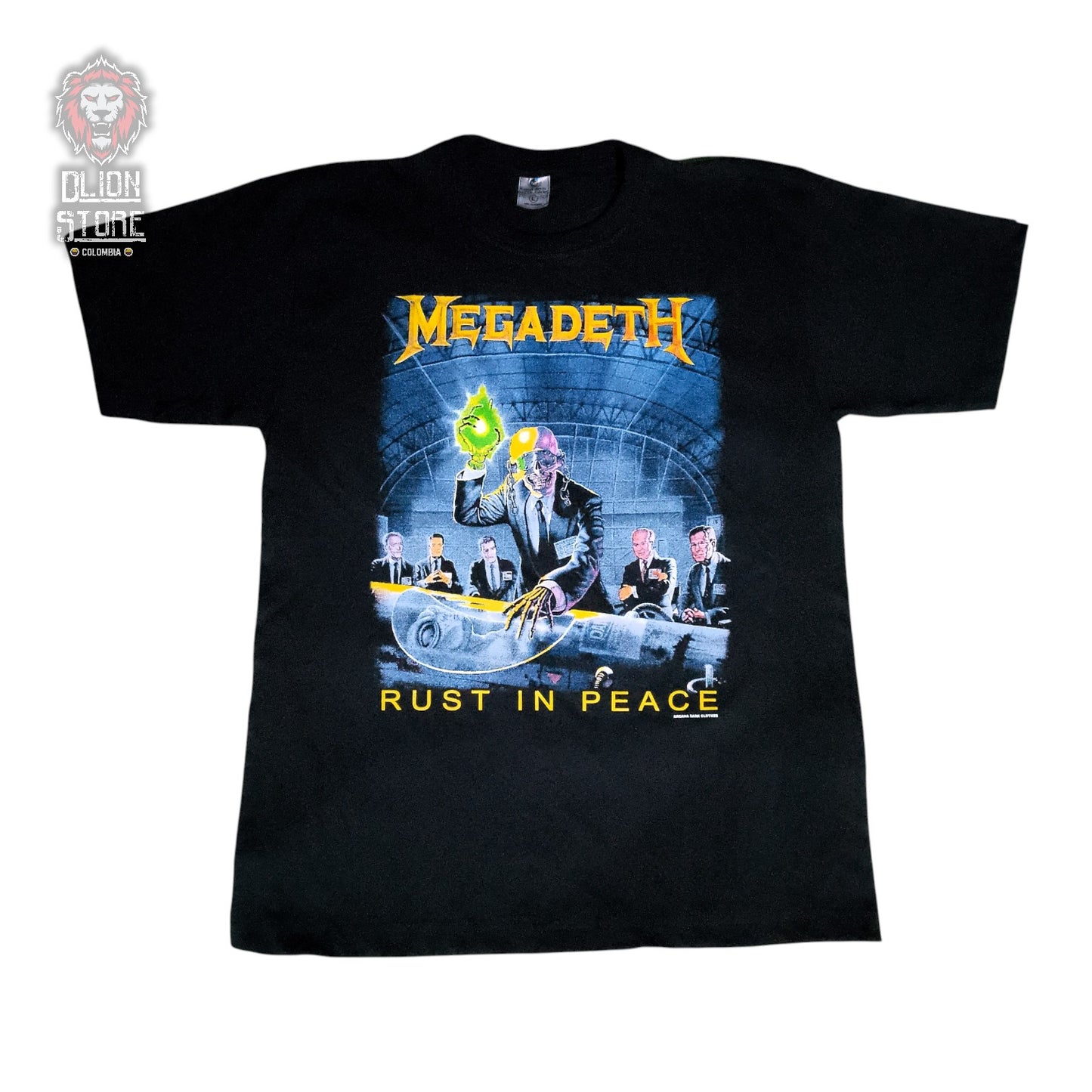Camiseta negra unisex de Megadeath estampada, producto de DLion Store