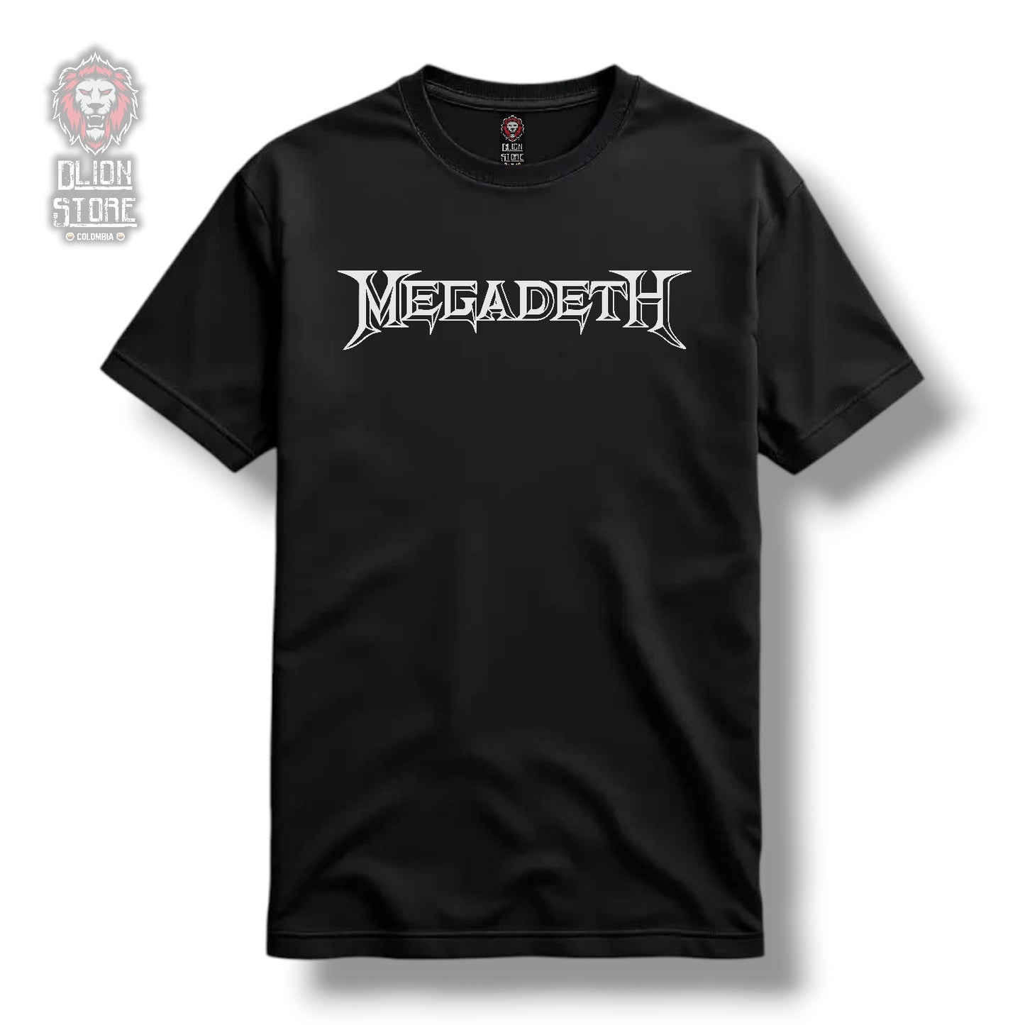 Camiseta negra de Megadeth estampada, producto de DLion Store