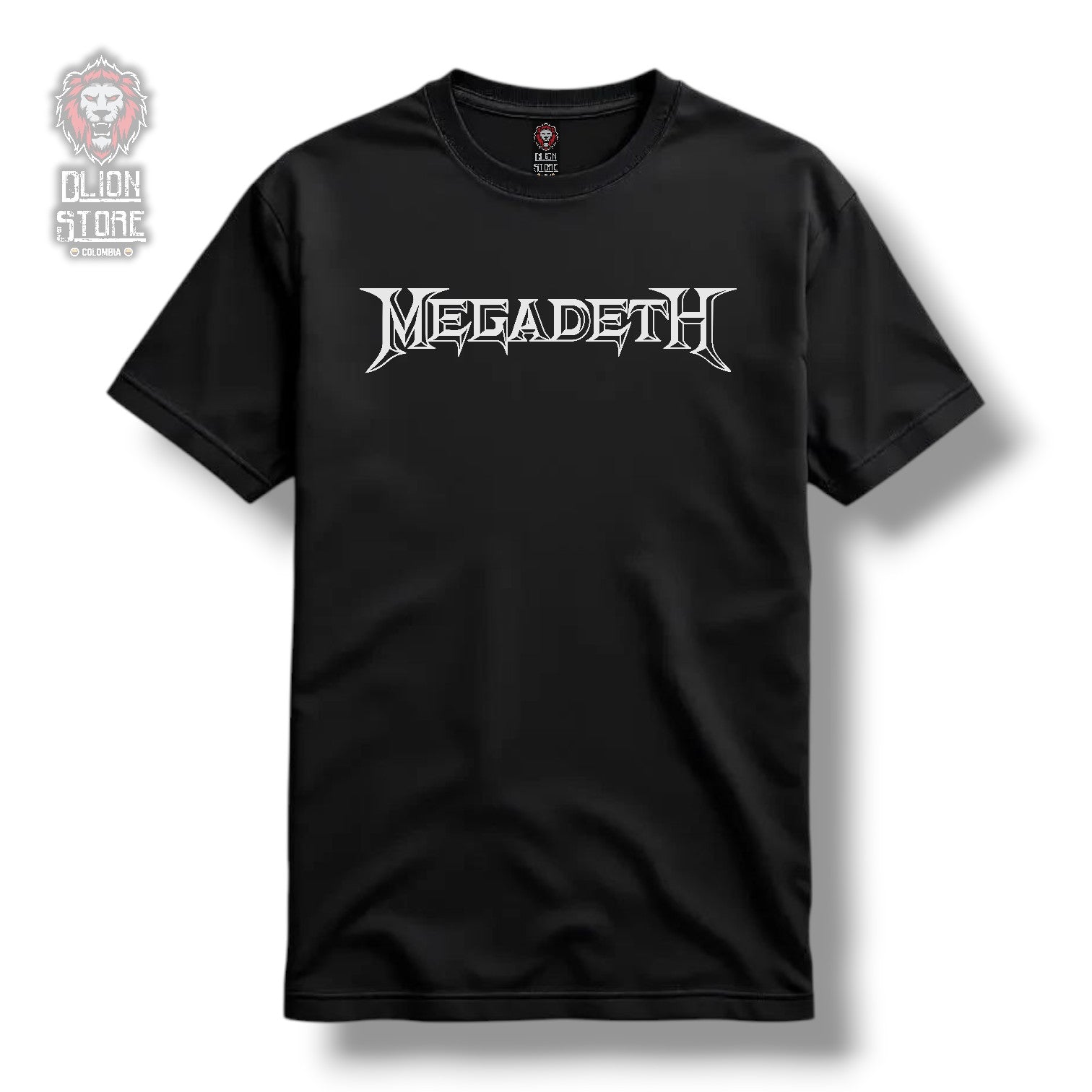 Camiseta negra de Megadeth estampada, producto de DLion Store