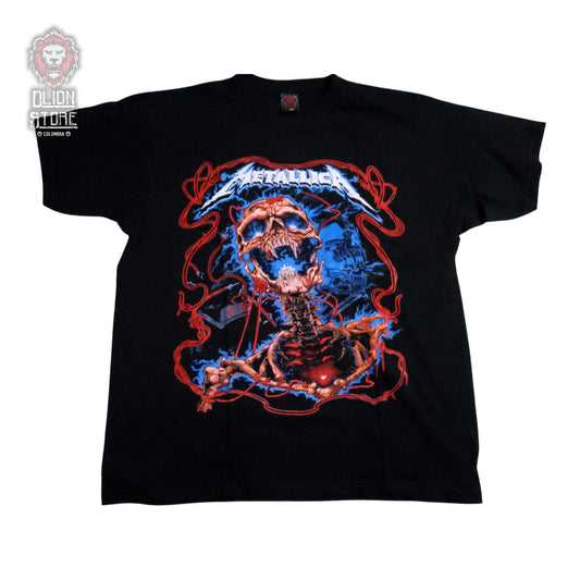Camiseta negra unisex de Metallica estampada, producto de DLion Store