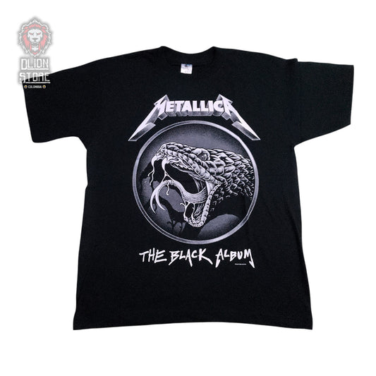 Camiseta negra unisex de Metallica estampada, producto de DLion Store