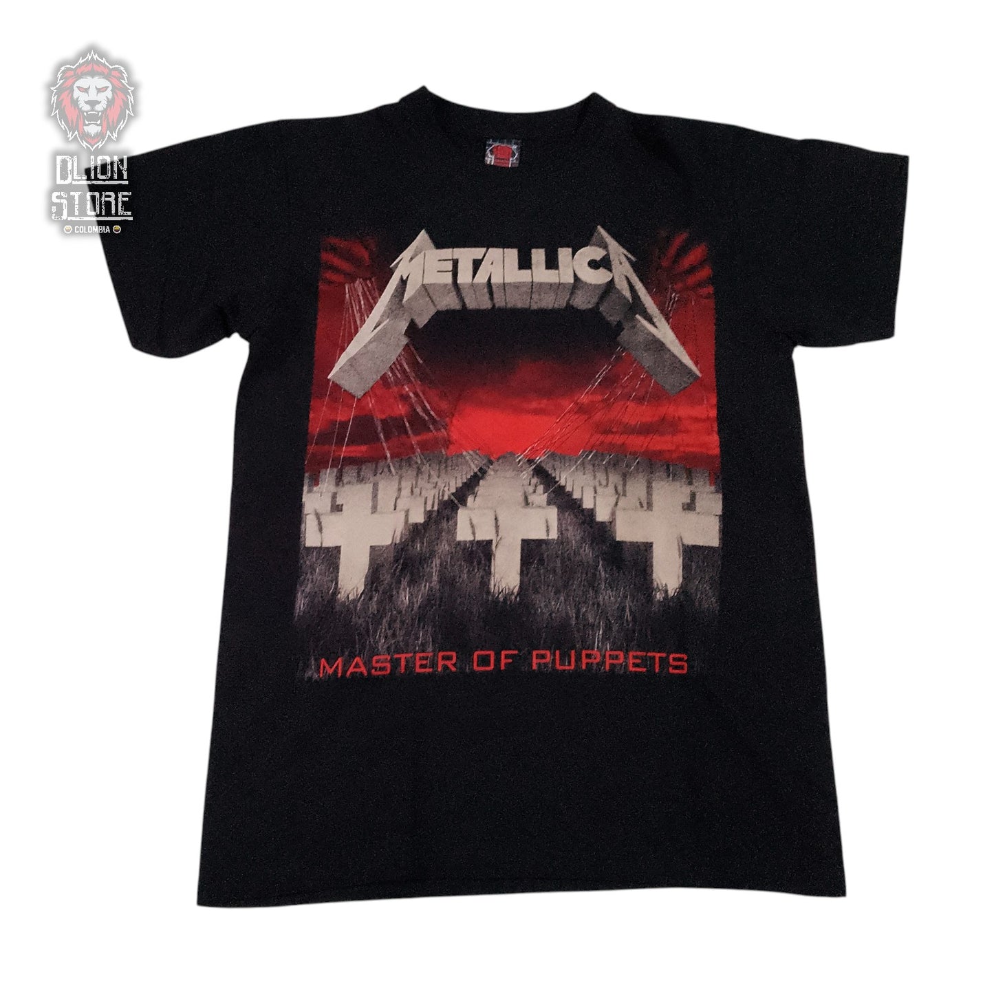 Camiseta negra unisex de Metallica estampada, producto de DLion Store