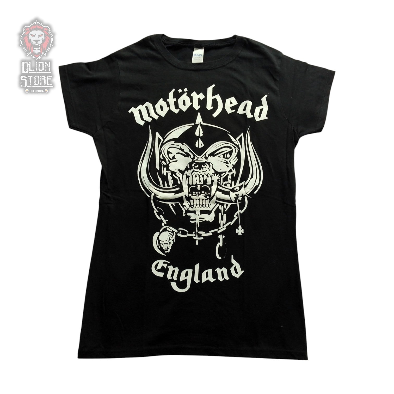 Camiseta negra estampada. Disponible en DLion Store.