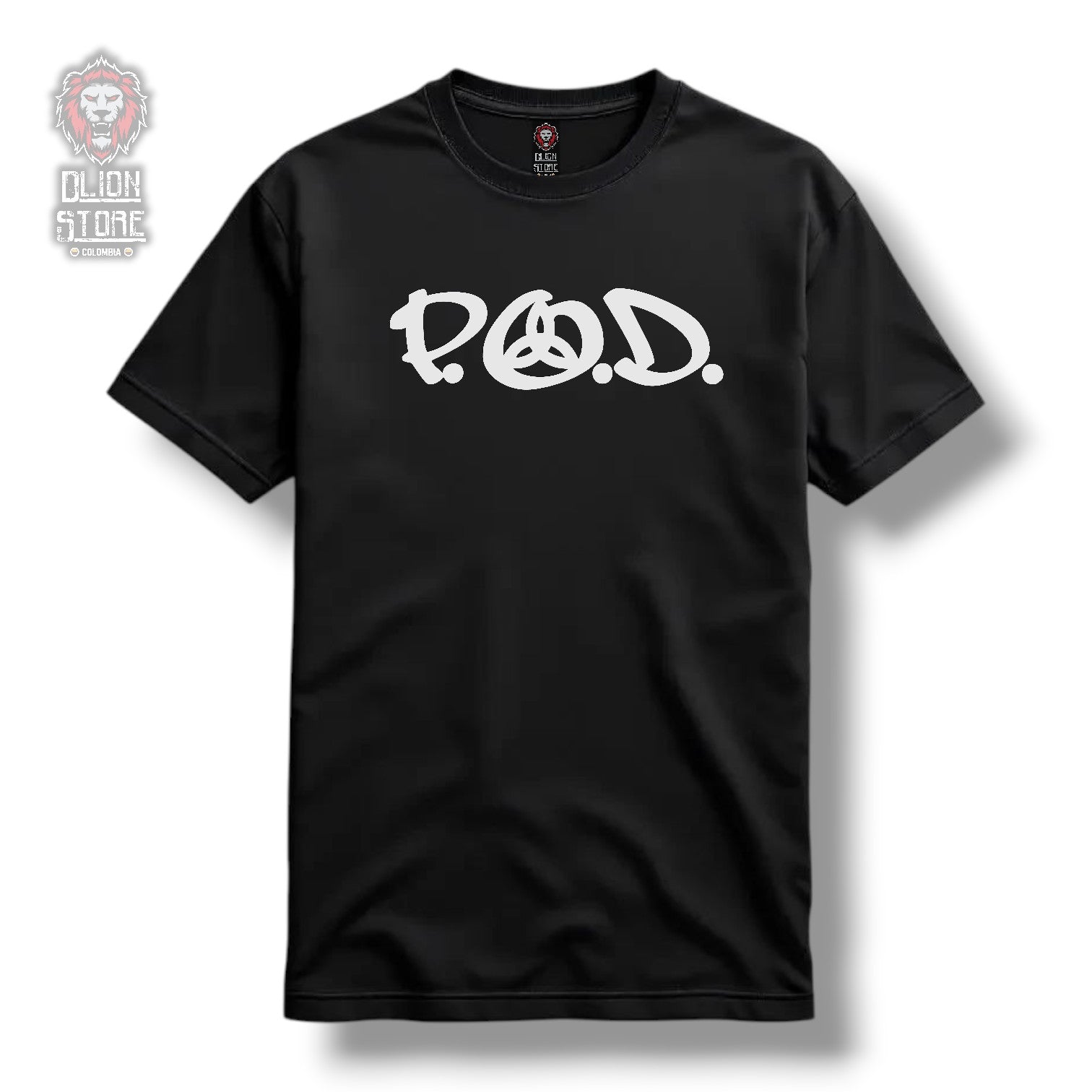 Camiseta negra unisex de POD estampada, producto de DLion Store