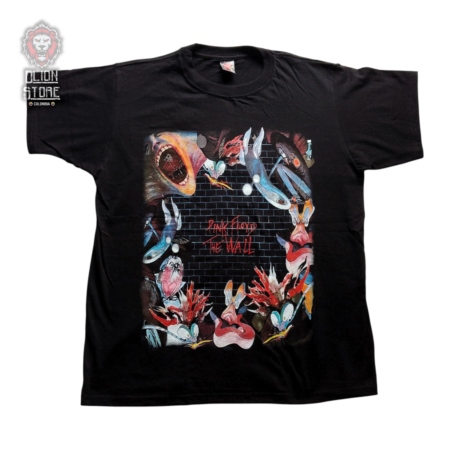 Camiseta negra unisex de Pink Floyd estampada, producto de DLion Store