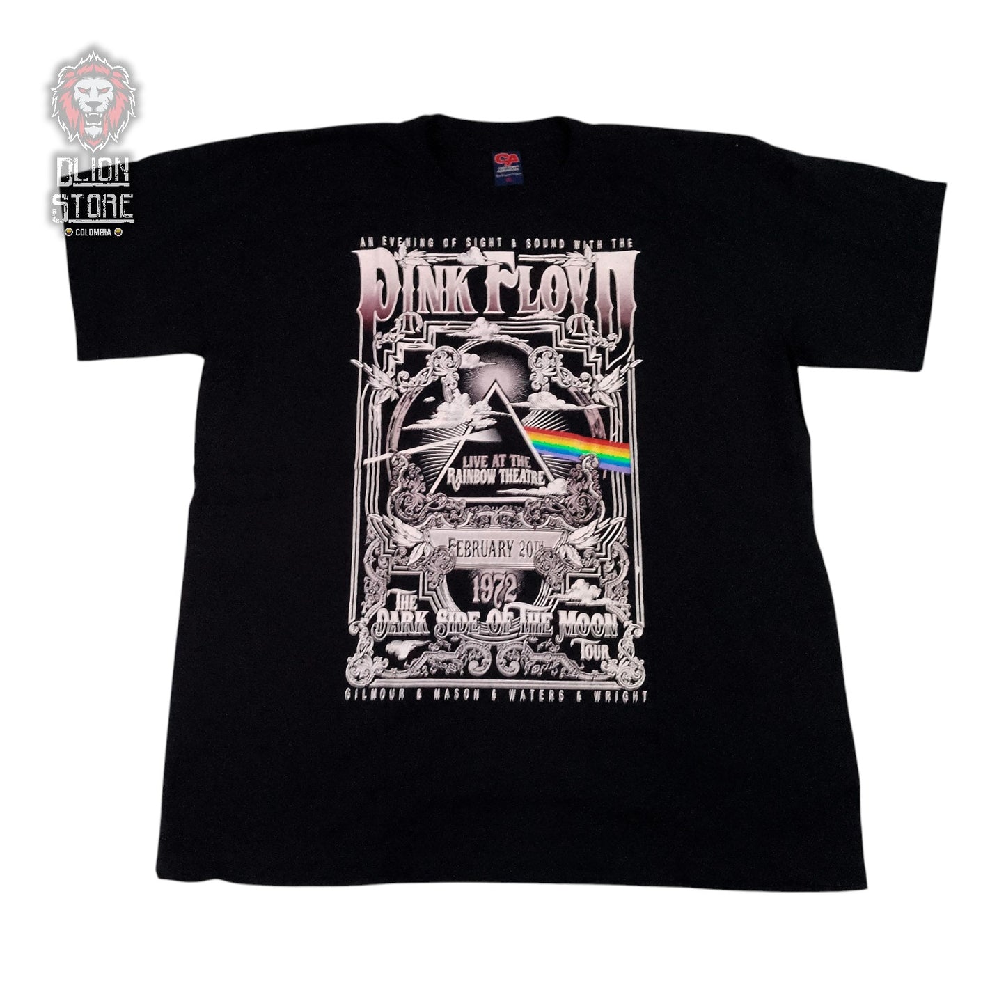 Camiseta negra unisex de Pink Floyd estampada, producto de DLion Store