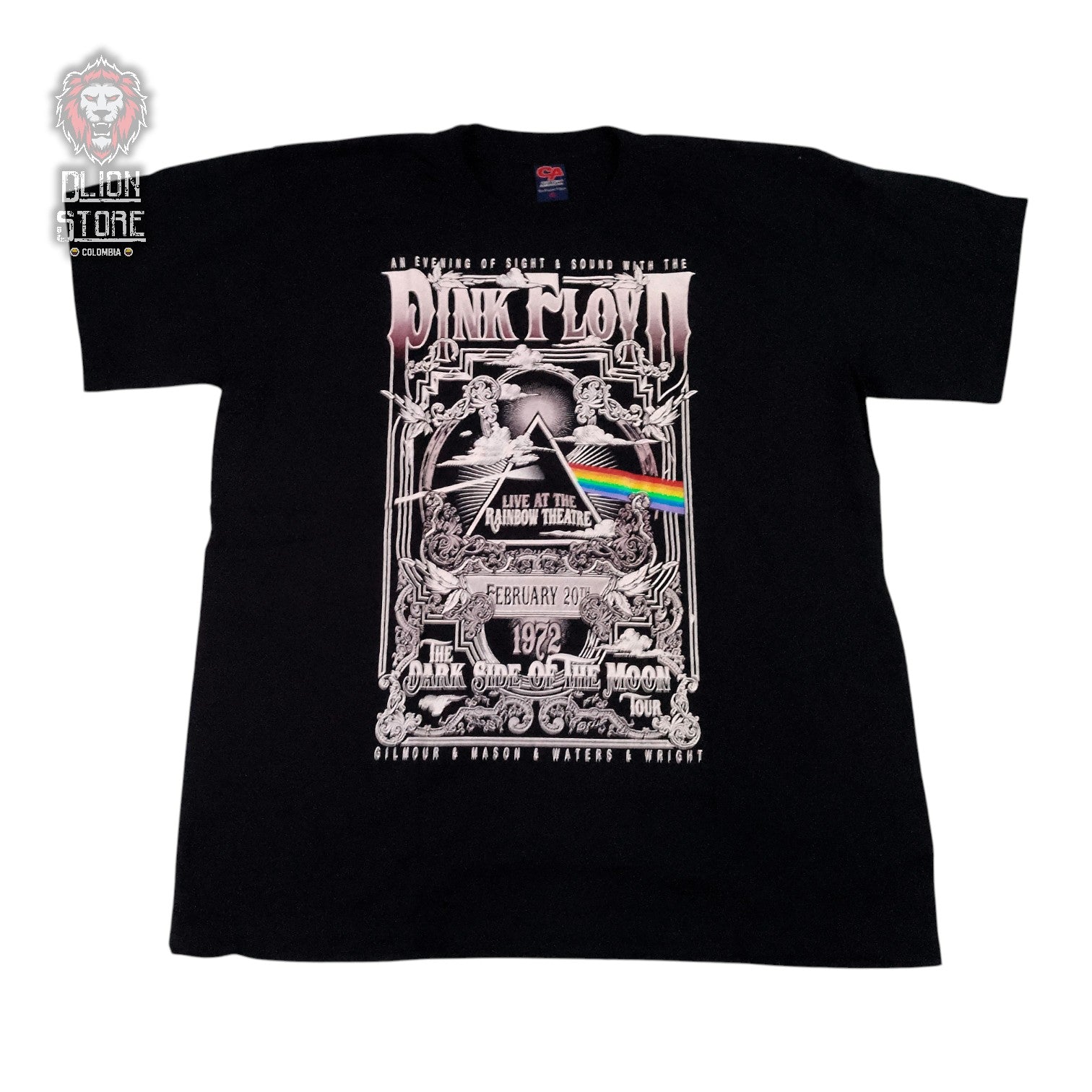 Camiseta negra unisex de Pink Floyd estampada, producto de DLion Store