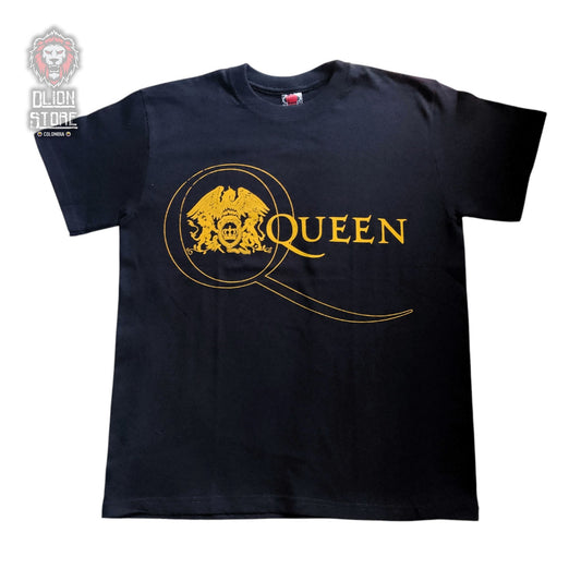 Camiseta negra unisex de Queen estampada, producto de DLion Store