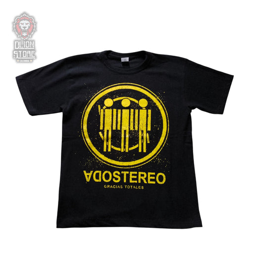 Camiseta negra de Soda Stereo estampada, producto de DLion Store