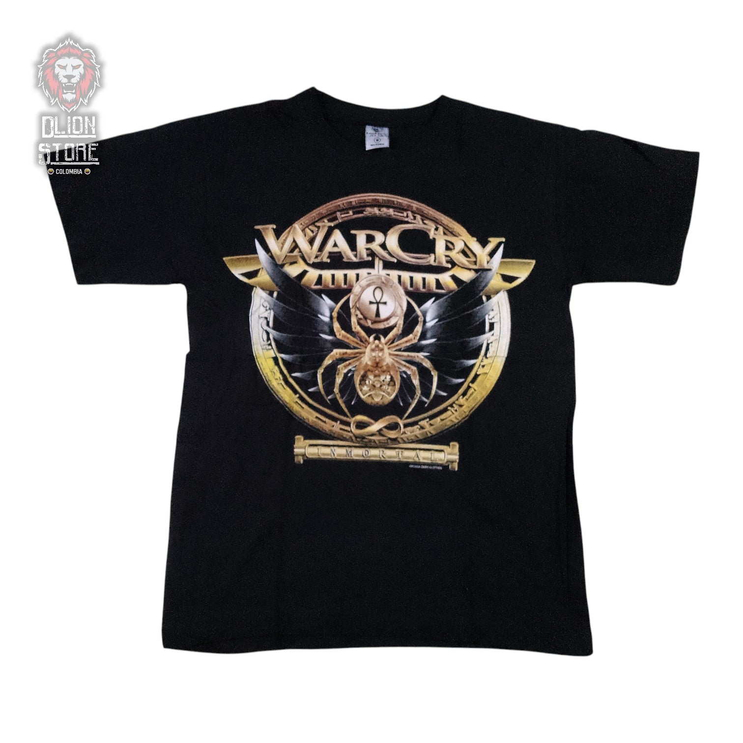 Camiseta negra unisex de WarCry estampada, producto de DLion Store