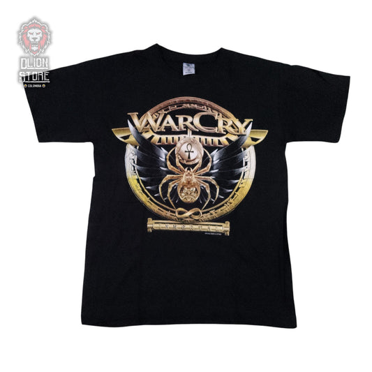 Camiseta negra unisex de WarCry estampada, producto de DLion Store