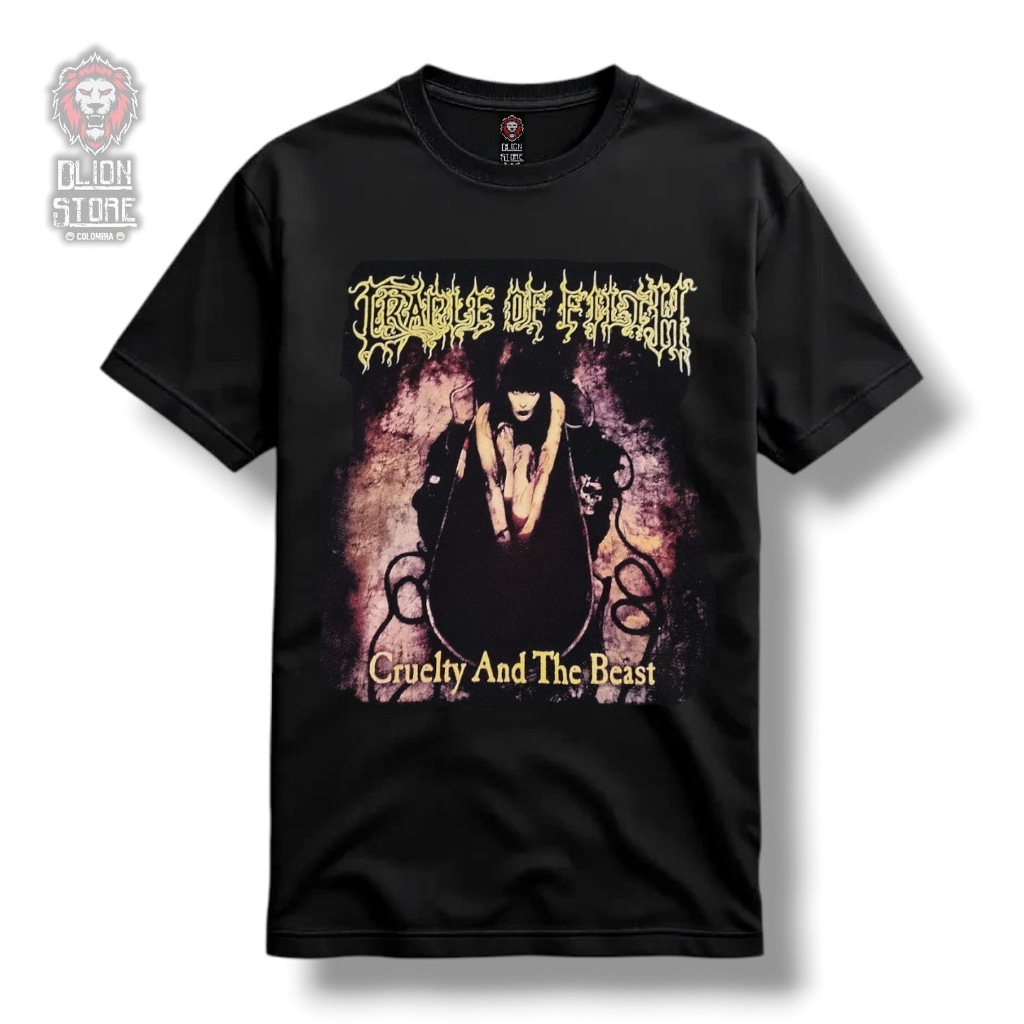 Camiseta Cradle Of Filth Cruelty And The Beast Negra Estampada Unisex - DLion Store Colombia