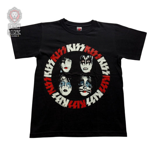 Camiseta negra unisex de Kiss estampada, producto de DLion Store