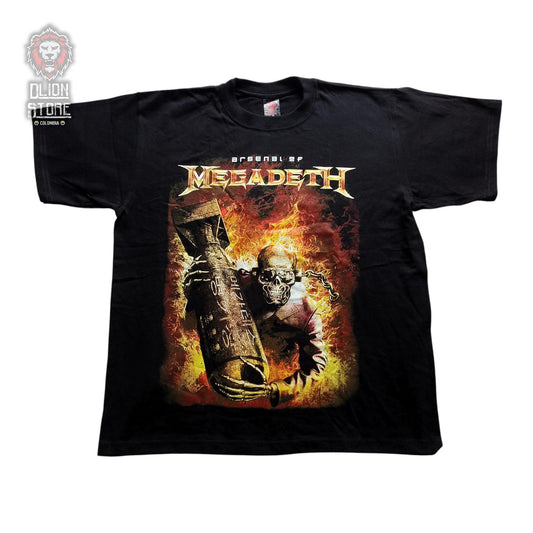 Camiseta de Megadeth color negro, estampada, estilo unisex, disponible en Colombia.