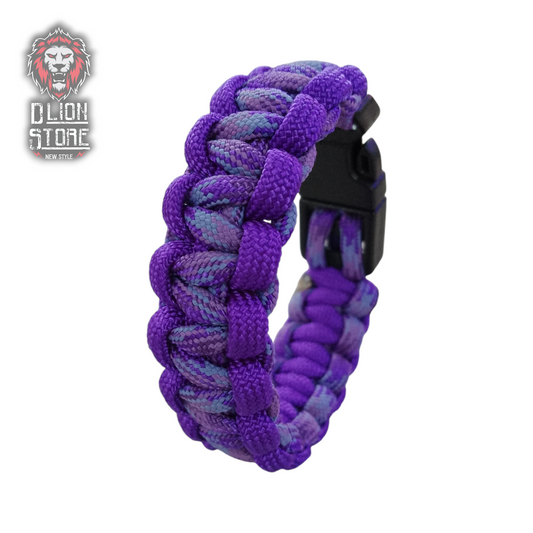 Pulsera Paracord Purple Blend + Neon