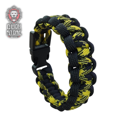 Pulsera Paracord Yellow Camo + Black