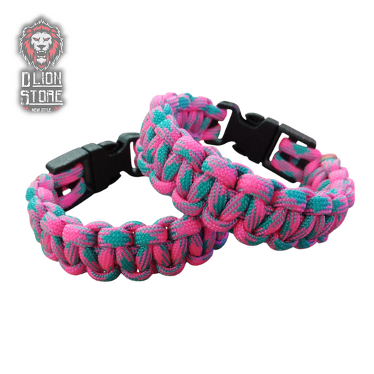 Pulsera Paracord Pink Sky Camo